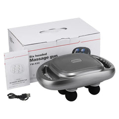 6-Head Fascia Gun: Full-Body Muscle Massager for physical fitness